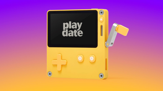 На оранжевом фоне появится портативное устройство PlayDate. 